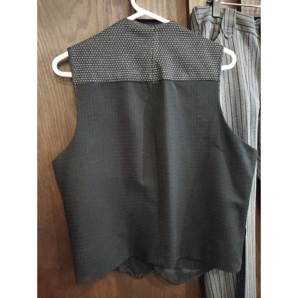 Western Dress Vest Pants Set Metallic Equestrian Black Waistcoat Mens Medium 32 - Picture 3 of 16